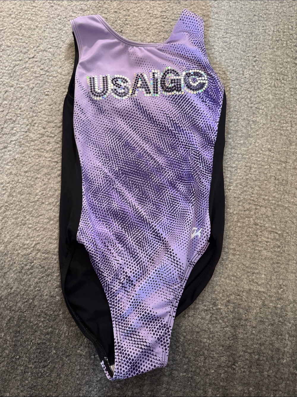 USAIGC Purple & Black Gymnastics Leotard
